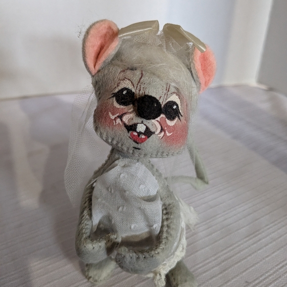 VTG AnnaLee dolls mice bride and groom couple wedding mouse - Picture 13 of 17